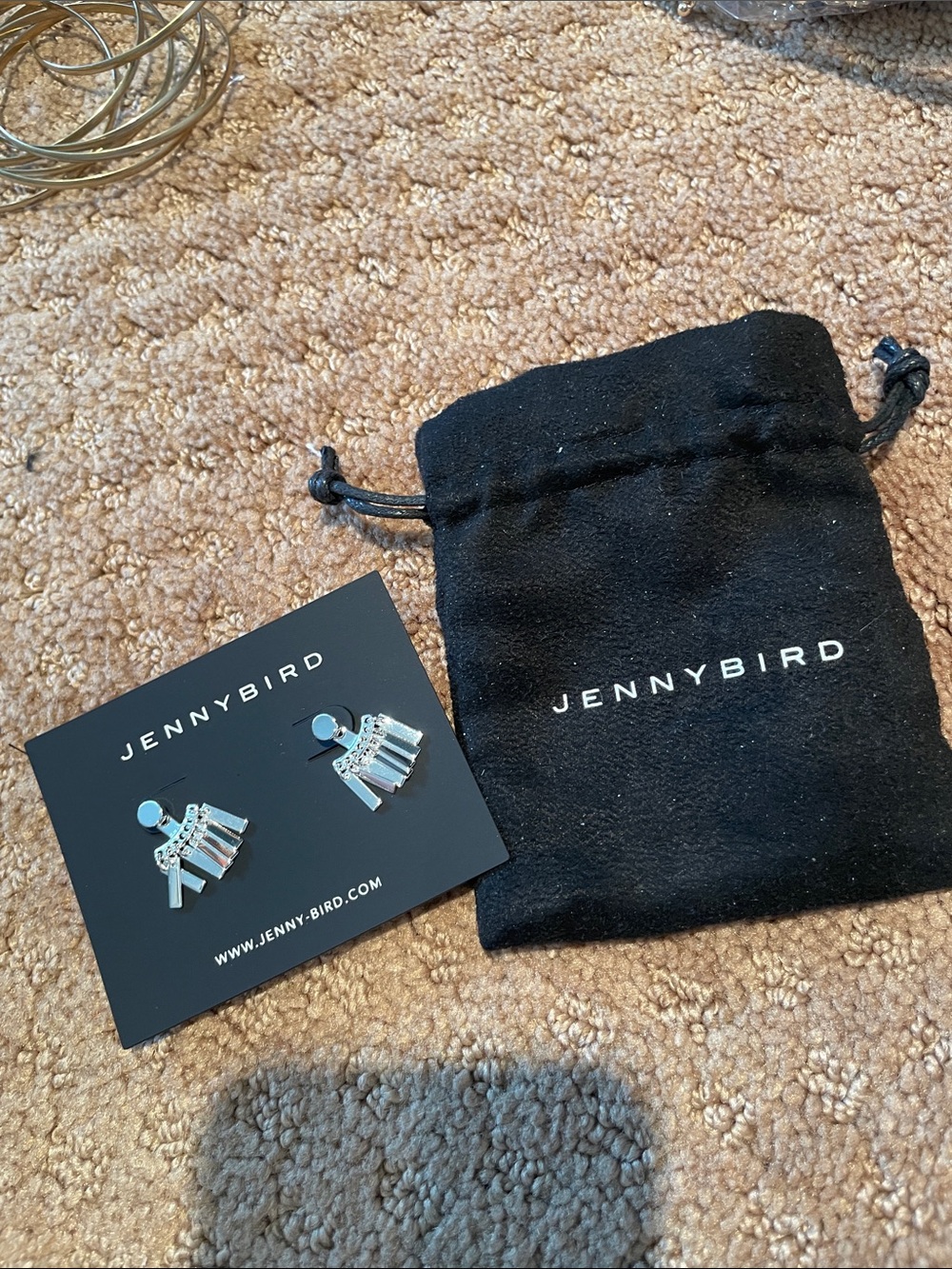 Jenny Bird Silver and Light Blue Fringe Drop Earrings